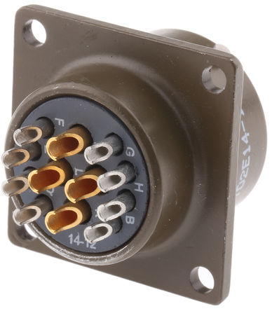 ITT Cannon - KPT02E14-12S - ITT Cannon 12· ʽװ    KPT02E14-12S, ĸо, ǳߴ14, MIL-DTL-26482		