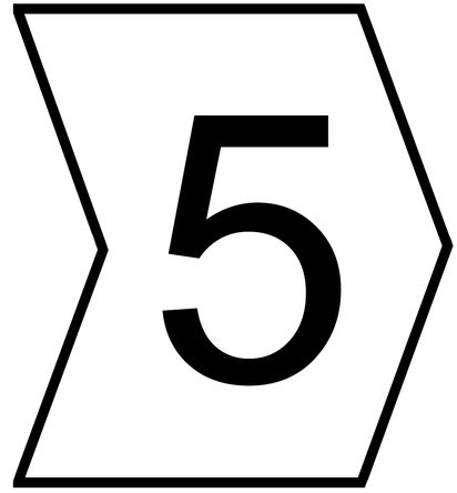 HellermannTyton - 901-10607 - HellermannTyton HGDC ϵ 1000װ ׵׺ й̶ ±ʶ 901-10607, 3.5mm, 2  5mmֱ, ӡ"5"ͼ		