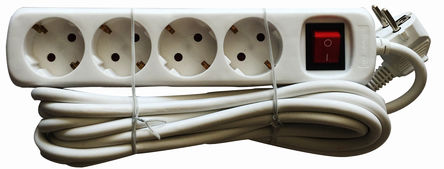 RS Pro - HKX-4N-1.5M - RS Pro ɫ 4  Դ ߰ HKX-4N-1.5M, ʽ, 1.5m , 16A, 250 V		