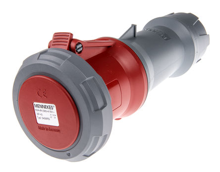 Mennekes - 3408 - Mennekes PowerTOP ϵ ɫ 3P+E ҵԴ °װ  3408RS, 63A, 400 V, IP67		