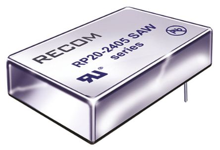 Recom - RP20-2415DAW - Recom RP20 AW ϵ 20W ʽֱ-ֱת RP20-2415DAW, 9  36 V ֱ, 15V dc, 667mA, 1.6kV dcѹ, 90%Ч, DIPװ		