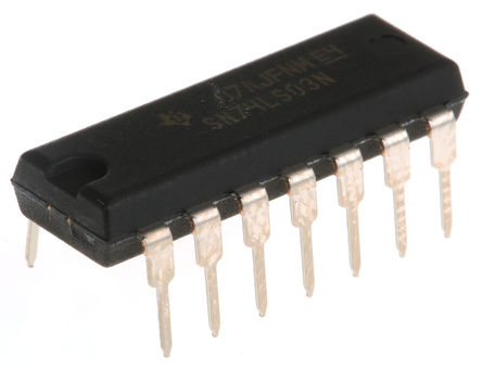 Texas Instruments - SN74LS03N - Texas Instruments SN74LS03N 4 2 NAND ߼, ·缫, 8mA, 4.75  5.25 VԴ, 14 PDIPװ		