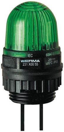 Werma - 23120055 - Werma 231 ϵ ɫ LED, ȶƹ źŵ 23120055, 24 V ֱ, 尲װ		