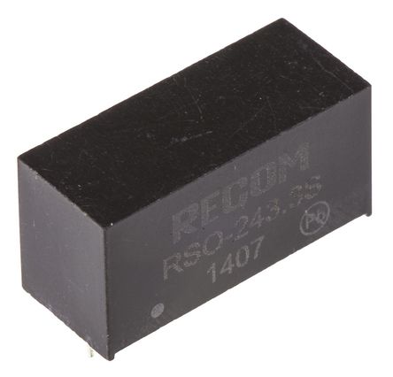 Recom - RSO-243.3S - Recom RSO ϵ 1W ʽֱ-ֱת RSO-243.3S, 18  36 V ֱ, 3.3V dc, 300mA, 1kVѹ, 70%Ч, SIPװ		