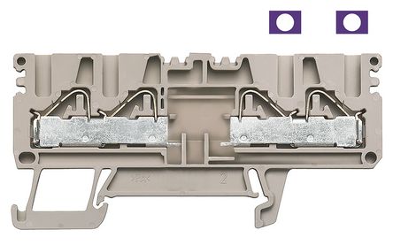 Weidmuller - PDU 2.5/4/2X2AN -1022220000 - Weidmuller P ϵ ɫ ͨӿ 1022220000, 32A, 800 V		