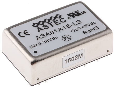 Artesyn Embedded Technologies - ASA01A18-LS - Artesyn Embedded Technologies 5W ʽֱ-ֱת ASA01A18-LS, 9  36 V ֱ, 5 V @ 1 A, 1A, 1.5kV dcѹ, 81%Ч		