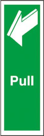 Signs & Labels - FX05312S - Signs & Labels FX05312S 白色 乙烯基 英语“Pull“ 自粘 触摸标志, 150 x 50mm		