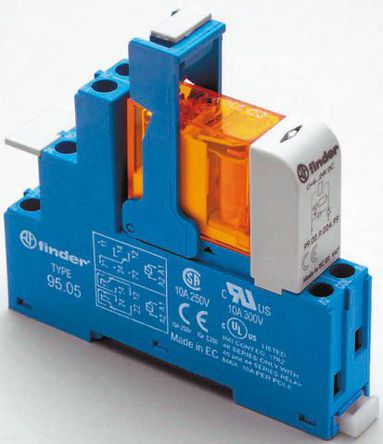 Finder - 48.51.7.012.0050SPA - Finder T50E213 ˫ DIN ӿڼ̵ģ, 10A, 21V dc		