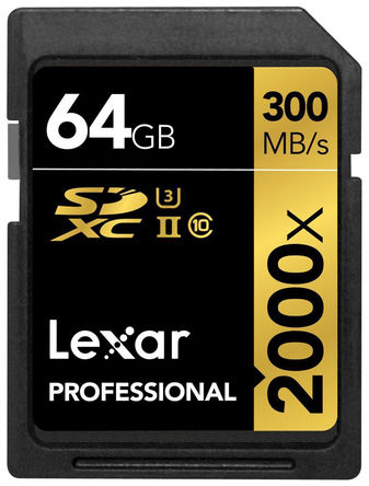 Lexar - LSD64GCRBEU2000R - Lexar 64 GB Class 10, UHS-3 SDXC LSD64GCRBEU2000R		