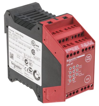 Schneider Electric - XPSAV11113 - Schneider Electric Preventa XPS AV ϵ  ˫ͨ ȫ̵ XPSAV11113, 24 VԴ, 3 ȫ		