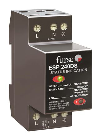 WJ Furse - ESP 240DS-10A - WJ Furse DS ϵ 280 V 10A Դ ESP 240DS-10A, DIN 찲װ, 36 x 75 x 90mm		