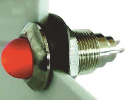 Marl - 532-114-75 - Marl 532-114-75 10 mm ͹ ɫ LED ָʾ, ƬӶ, 12.7mmװ׳ߴ, 110 V 		