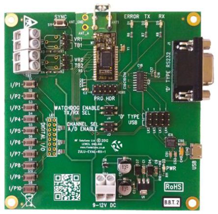 RF Solutions - ZULUEVAL-T - RF Solutions Ƶշ ZULUEVAL-T, 868 MHzƵ, FSKƼ, 2.2  3.6V		