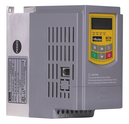 Parker - 10G-11-0035-BF - Parker AC10 ϵ IP20 0.55 kW Ƶ 10G-11-0035-BF, 0.5  650Hz, 8.9 A, 220 V		
