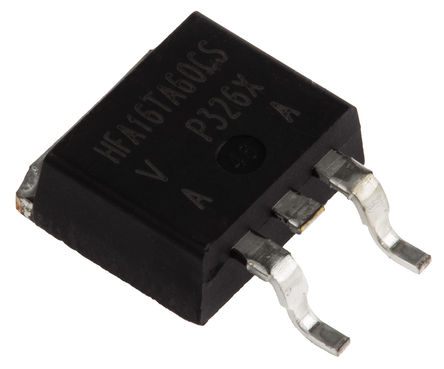 Vishay - VS-HFA16TA60CSPBF - Vishay VS-HFA16TA60CSPBF  , Io=16A, Vrev=600V, 55ns, 3 D2PAKװ		