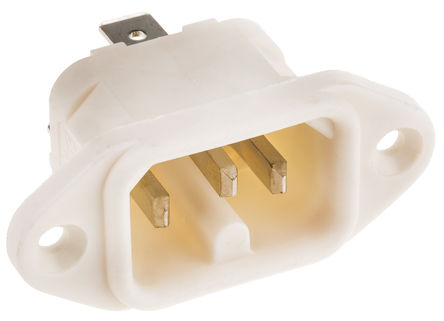 Bulgin - PX0590/63/WH - Bulgin 尲װ C16 IEC ͷ PX0590/63/WH, װƬ˽, 10A, 250 V 		