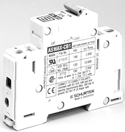 Schurter - AS168X-CB1G010 - Schurter AS168X ϵ 1A 1  ȴŶ· AS168X-CB1G010, 65 V dc, 277 V ac, 90 x 73.5 x 17.5mm		