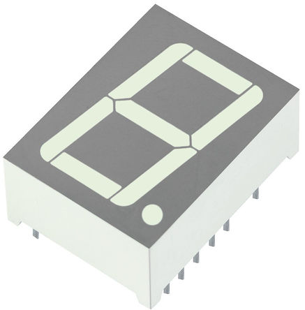 Kingbright - SA08-21SURKWA - Kingbright SA08 ϵ 1ַ 7  ɫ LED  SA08-21SURKWA, 61 mcd, ҲС, 20.32mmַ, ͨװװ		