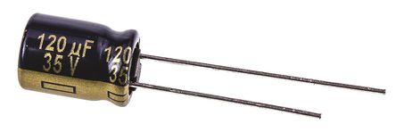 Panasonic - EEUFC1V121 - Panasonic FC  ϵ 35 V ֱ 120F ͨ  EEUFC1V121, 20%ݲ, 117m(ֵ), +105C		