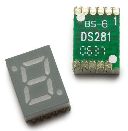 Broadcom - HDSM-431C - Broadcom 1ַ 7  ɫ LED  HDSM-431C, 14.3 mcd, ҲС, 10mmַ, 氲װ		