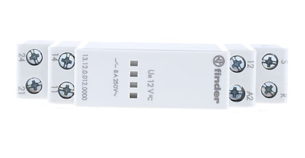 Finder - 13.12.0.012.0000 - Finder 13.12.0.012.0000 ˫ DIN Rail Ǳ̵, 8 A, 12 V ac, 12 V dc		