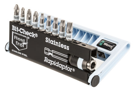 Wera - 05071110001 BC 10/9 Stainless - Wera 10װ ǣ1/4 inPhillipsPH2PozidrivPZ1PZ2 (x2)TorxT10T15T20T25T3050  25 mm ͷ  Ťת		