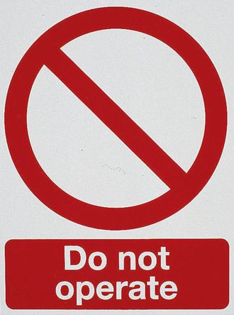 Signs & Labels - PH00551R - Signs & Labels PH00551R ɫ/ɫ Ӣ PVC ֹǩ “Do Not Operate“ Equipment Safety豸ȫ, 150 x 200mm		