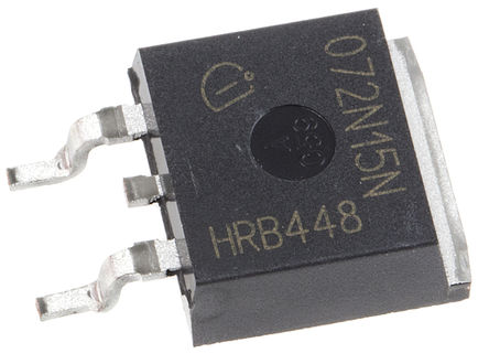 Infineon - IPB072N15N3 G - Infineon OptiMOS 3 ϵ Si N MOSFET IPB072N15N3 G, 100 A, Vds=150 V, 3 TO-263װ		