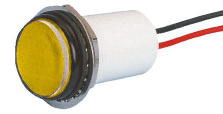 Dialight - 5571705203F - Dialight 5571705203F 17.8 mm Ƕʽ ɫ LED ָʾ, ߽Ӷ, 11/16inװ׳ߴ, 24 V ֱ		