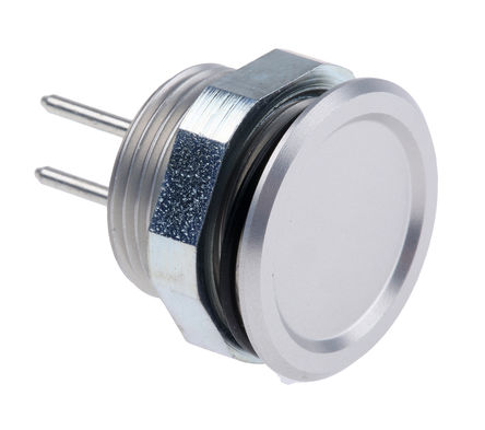 Schurter - 1241.2411.8 - IP67 银色 焊接 压电开关, 100 mA, -20 → +60°C		