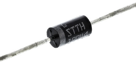 STMicroelectronics - STTH1R04QRL - STMicroelectronics STTH1R04QRL ض, Iout=1A, Vrev=400V, 2 DO-15װ		