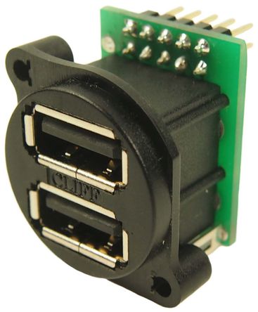 RS Pro - CP30092 - RS Pro CP ϵ 2 ˿ ֱ USB2.0 USB  CP30092, 尲װ, 5 V		