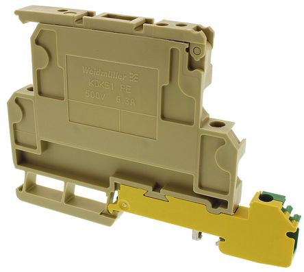 Weidmuller - KDKS 1/PE/35 -9528110000 - Weidmuller KDKS ϵ 9528110000 ɫ ˫ ˿ DIN , 5 x 20 mm, 5 x 25 ۶, 22  12 AWG߹		