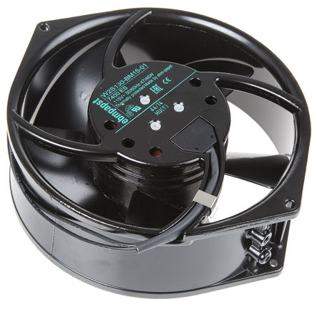 ebm-papst - W2S130-BM15-01 - ebm-papst W2S130 ϵ 47W 115 V   W2S130-BM15-01, 380m3/h, 2700rpm, 150 (Dia.) x 55mm		