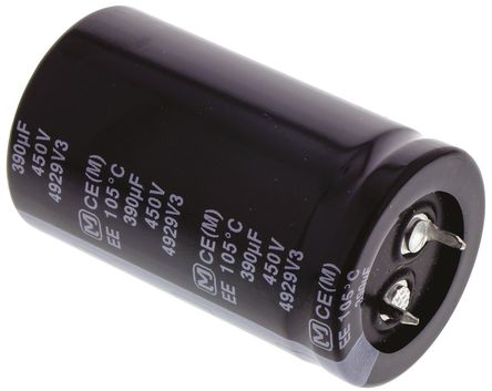 Panasonic - EETEE2W391KJ - Panasonic EE ҧʽ ϵ 450 V ֱ 390F ͨ  EETEE2W391KJ, 20%ݲ, +105C		