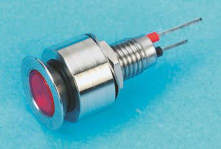 Marl - 520-301-22 - Marl 520-301-22 7 mm Ƕʽ ɫ LED ָʾ, ŽӶ, 6.1mmװ׳ߴ, 24 V ֱ		