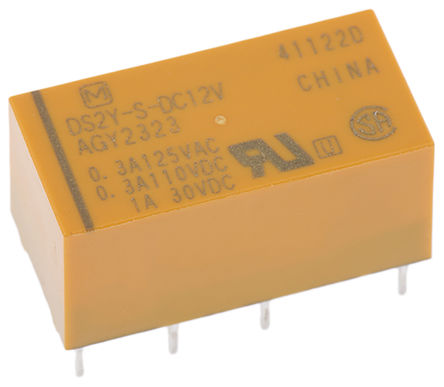 Panasonic - DS2Y-S-DC12V - Panasonic DS2Y-S-DC12V ˫˫ PCB װ Ǳ̵, 2 A, 12V dc		