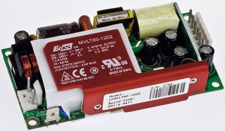 EOS - LFMVLT40-1201 - EOS 40W  ǶʽģʽԴ SMPS LFMVLT40-1201, 180  264 V ac, 90  132 V ac, 12V dc, 3.5A, 82%Ч, ʽװ		