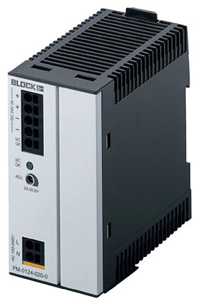 Block - PM-0124-020-0 - Block PM ϵ DIN Դ PM-0124-020-0, 89%Ч, 264V ac, 2A, 28.5V dc 24V dc/		