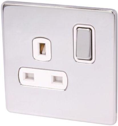 Deta - 8531CH - Deta Screwless Metal ϵ IP2X 1 ׹  G  - Ӣʽ  8531CH, 迪, 13A, 230V ac		