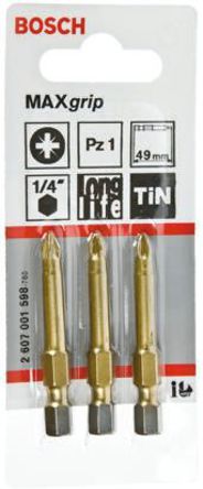 Bosch - 2607001598 - Bosch 3װ PZ1 ˿ͷ 2607001598, Pozidriv ͷͷ		