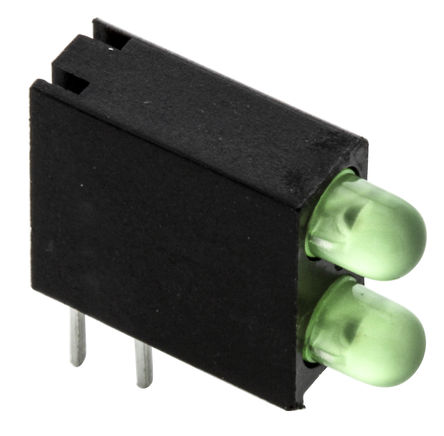 Dialight - 553-0122-200F - Dialight 553-0122-200F ɫ ֱ LED ָʾ, 60 , 2 LED, 2.8 V, ͨװװ		