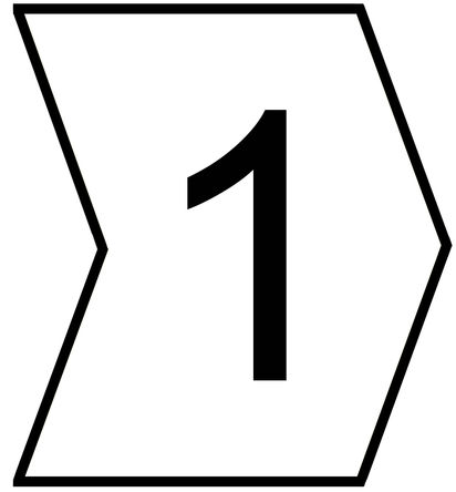 HellermannTyton - 901-10559 - HellermannTyton HGDC ϵ 1000װ ׵׺ й̶ ±ʶ 901-10559, 3.5mm, 1  3mmֱ, ӡ"1"ͼ		