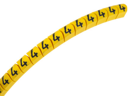 HellermannTyton - 901-10348 - HellermannTyton Helagrip ϵ 250װ Ƶ׺ Ϲ̶ ±ʶ 516-05005, 3.5mm, 3.3 mm, 1  3mmֱ, ӡ"4"ͼ		