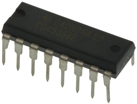 Texas Instruments - CD4536BEE4 - Texas Instruments CD4536BEE4 ɱ̼ʱ·, 3  18 VԴ, 16 PDIPװ		
