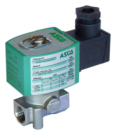 Asco - E262K184S1N01-24V 50HZ - Asco E262K ϵ 2˿  ŷ E262K184S1N01-24V 50HZ, 6.5ͣbar7ˮbar7.5bar, 1/4in˿, NC, 24 V 		