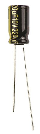 Panasonic - EEUFM1A221 - Panasonic FM  ϵ 10 V ֱ 220F ͨ  EEUFM1A221, 20%ݲ, +105C		