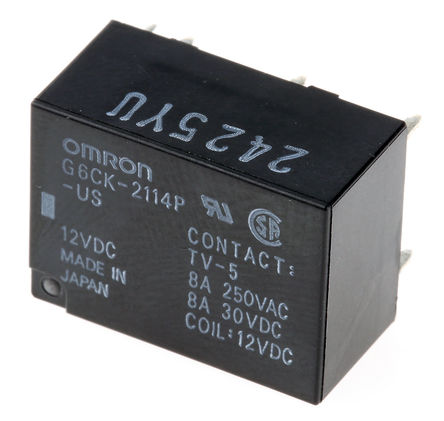 Omron - G6CK-2114P-US 12DC - Omron G6CK-2114P-US 12DC ˫ PCB װ ̵, 12V dc, ڵԴӦ		