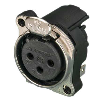 Neutrik - NC3FBH2-D - Neutrik ɫ 3·  ӡˢ·尲װ XLR  RSNC3FBH2-D, ƽ𴥵, <50 V ac		