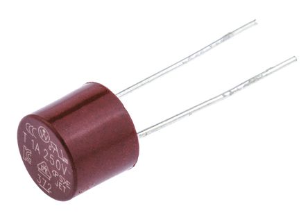 Wickmann - 3721100000 - Wickmann 1A  ߵ PCB ̶۶ 3721100000, T۶ٶ, 250V ac, 8.5mmֱ, 8mm		